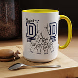 Personalized Super Dad Coffee Mug, Custom Dad Mug with Kids Names, Father's Day Gift for Dad, Dad for Life Coffee Cup, Gift from Children
