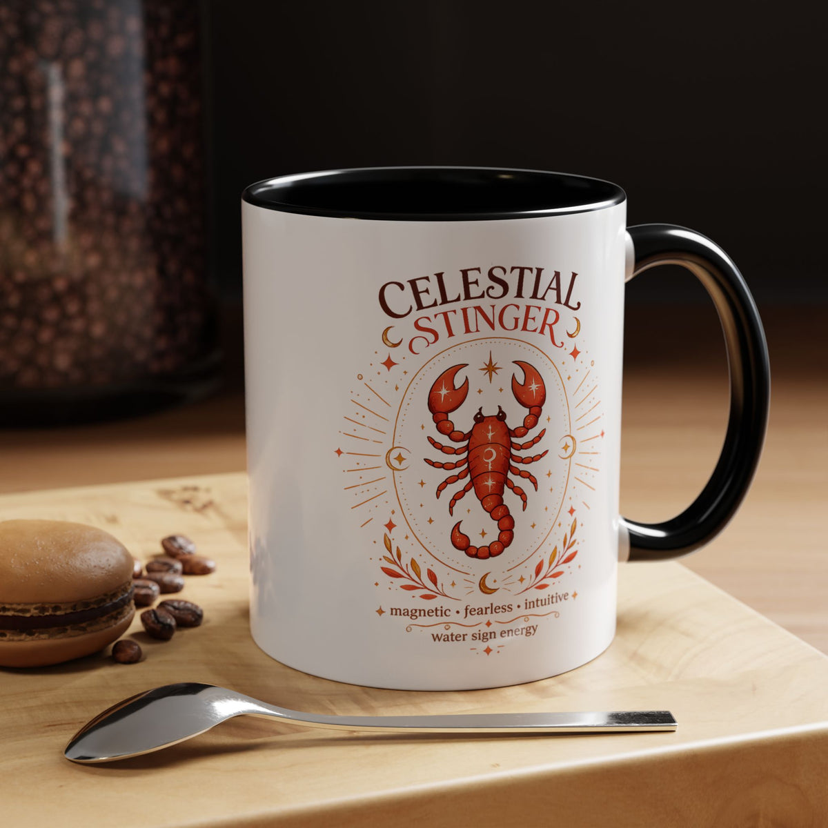 Scorpio Zodiac Coffee Mug, Celestial Stinger Astrology Mug, Water Sign Gift for Scorpio Woman, Horoscope Coffee Cup, Zodiac Lover Gift