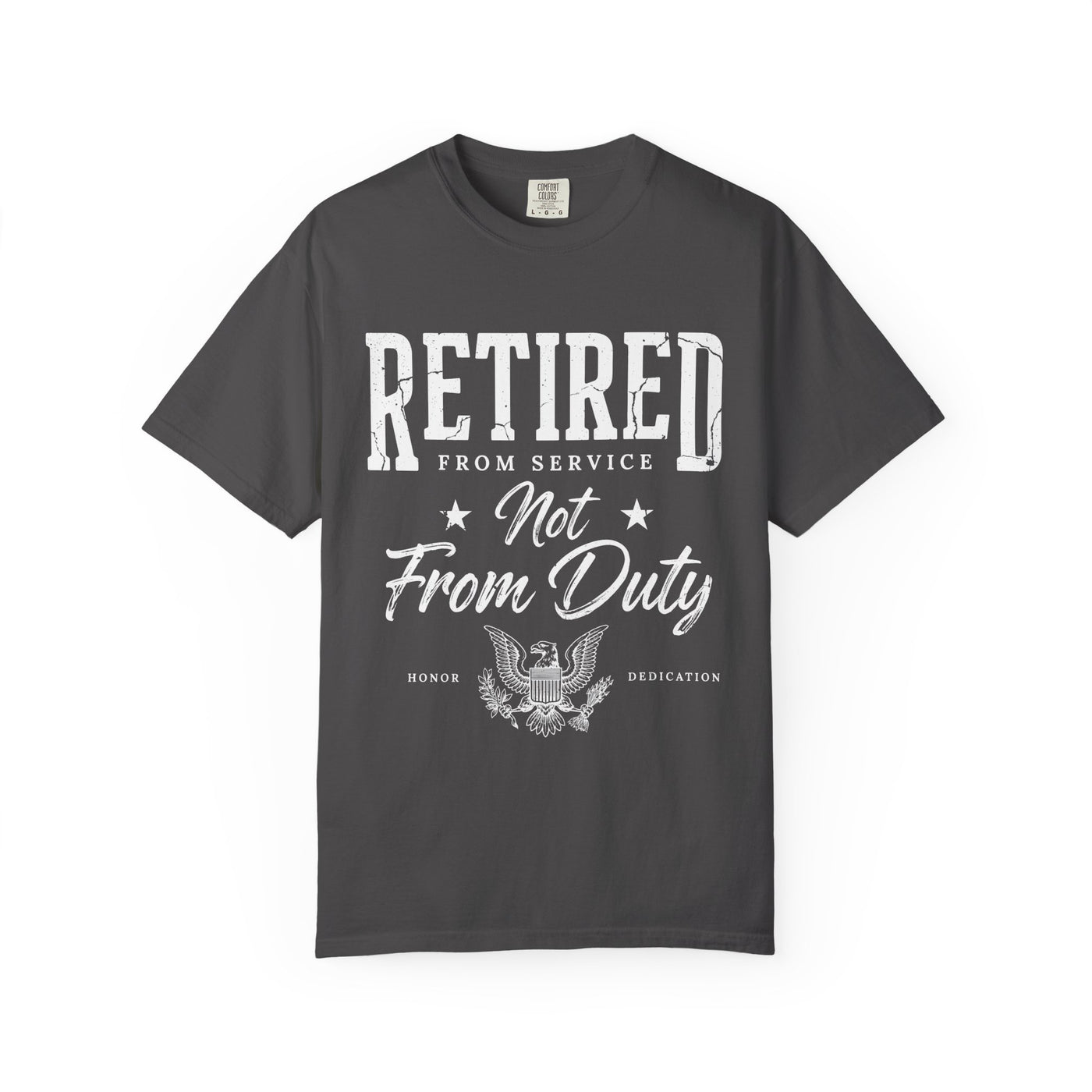 Retired From Service Not From Duty Shirt, Military Retirement T-Shirt, Veteran Gift for Men or Women, Patriotic Eagle Veterans Day Tee