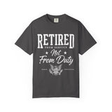 Retired From Service Not From Duty Shirt, Military Retirement T-Shirt, Veteran Gift for Men or Women, Patriotic Eagle Veterans Day Tee