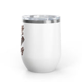 Always Moving Wine Tumbler, Sneaker and Floral Design, Fitness Lover Gift, Motivational Drinkware for Women, Workout Gift