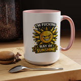 Funny Ray of Sunshine Mug, Sarcastic Sunshine Coffee Cup, Grumpy Personality Gift, Funny Coworker Mug, Humor Coffee Lover Gift