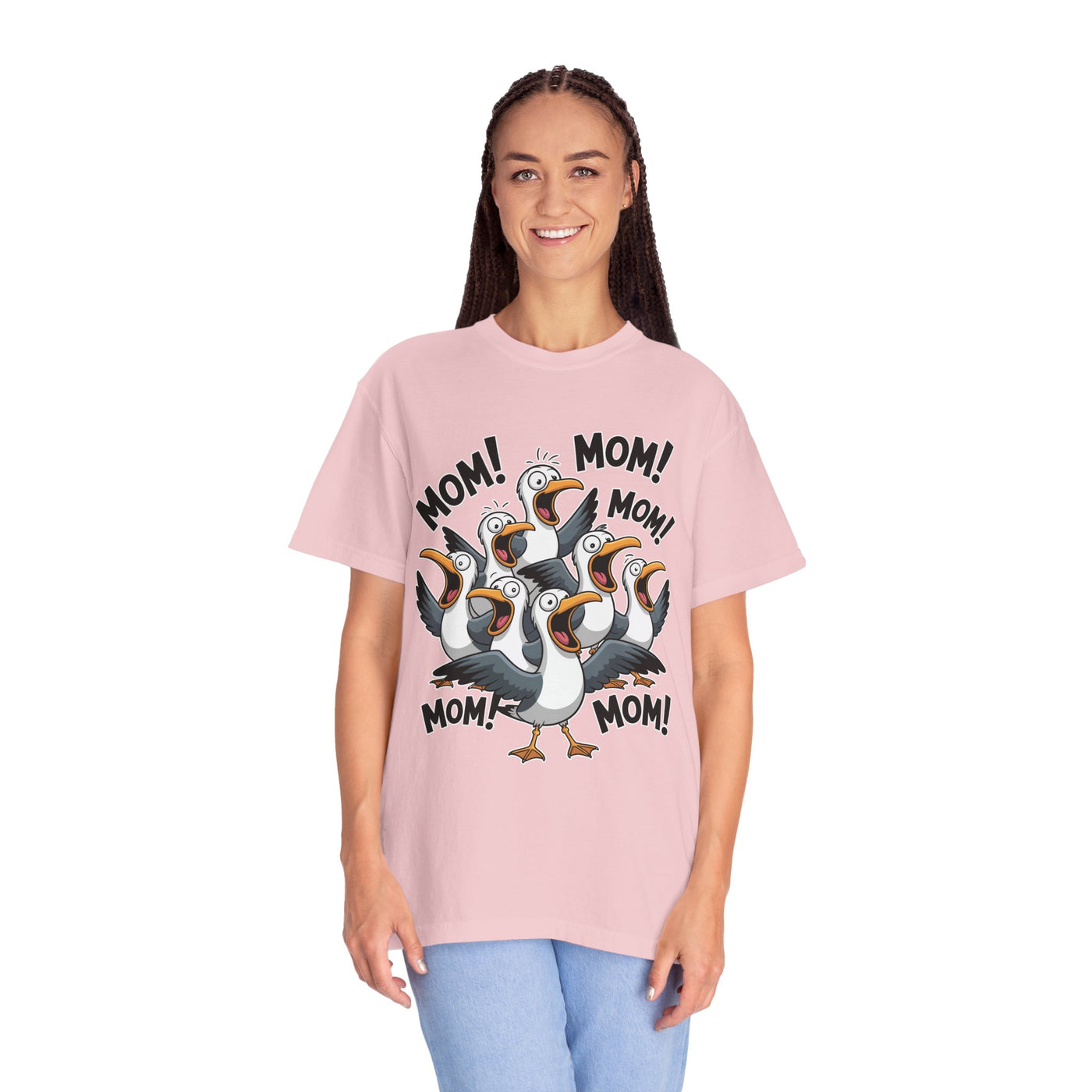 Funny Mom Life Comfort Colors Shirt, Mom Mom Mom Seagull Graphic Tee, Motherhood Humor Shirt, Mother's Day Gift for Moms
