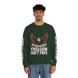 Veterans Day Sweatshirt, Freedom Isn't Free Eagle Pullover, Patriotic Military Top, Veteran Gift, American Pride, USA Clothing
