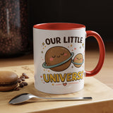 Cute Planet Family Mug, Our Little Universe Coffee Mug, Parent Child Gift, New Mom Mug, Space Lover Family Cup, Baby Shower Gift