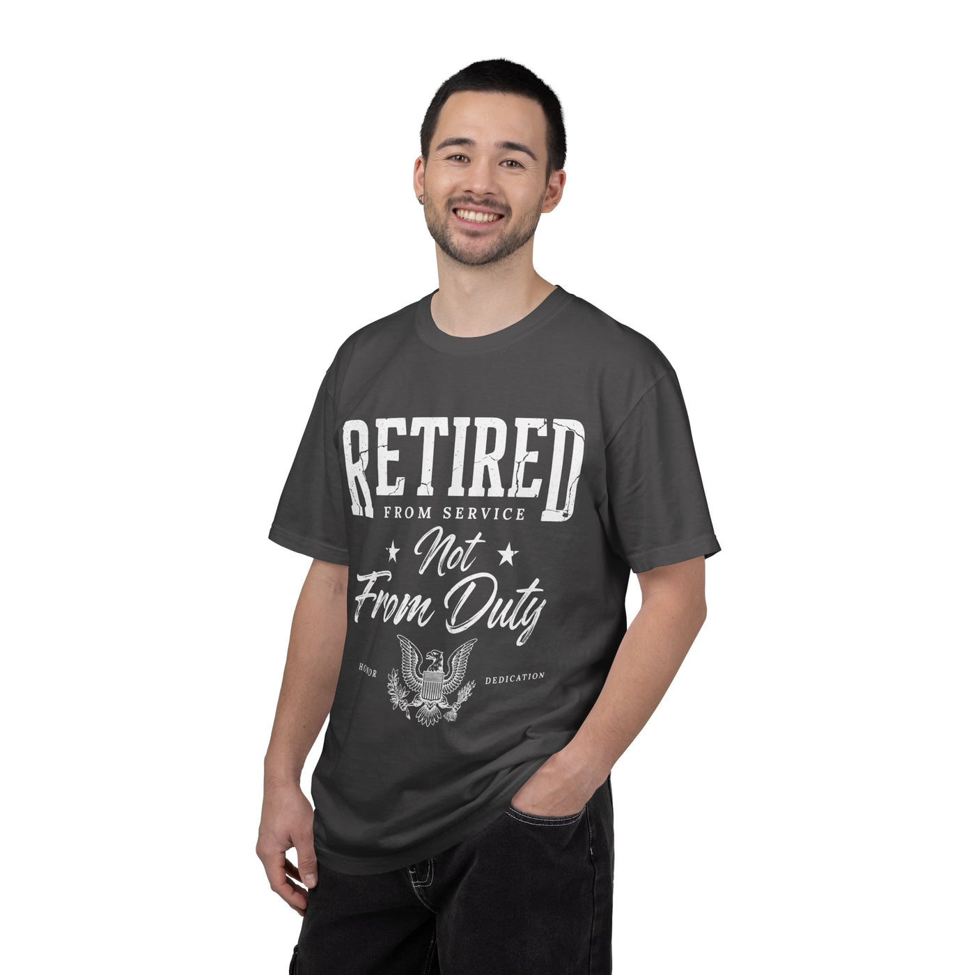 Retired From Service Not From Duty Shirt, Military Retirement T-Shirt, Veteran Gift for Men or Women, Patriotic Eagle Veterans Day Tee