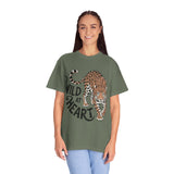 Leopard Graphic Comfort Colors Shirt, Wild At Heart Leopard Tee, Boho Animal Print Shirt, Safari Lover Gift for Women