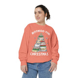 Booked for Christmas Sweatshirt, Book Lover Holiday Crewneck, Christmas Tree Books Pullover, Cozy Reading Gift for Librarian or Bookworm