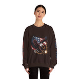 Patriotic Eagle Freedom Sweatshirt, American Flag Crewneck, Broken Chain Military Style Pullover, Fourth of July Gift for Him or Her