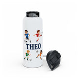 Personalized Soccer Kids Water Bottle, Custom Name Sports Water Bottle for Boys, Soccer Player Water Bottle, Back to School Gift