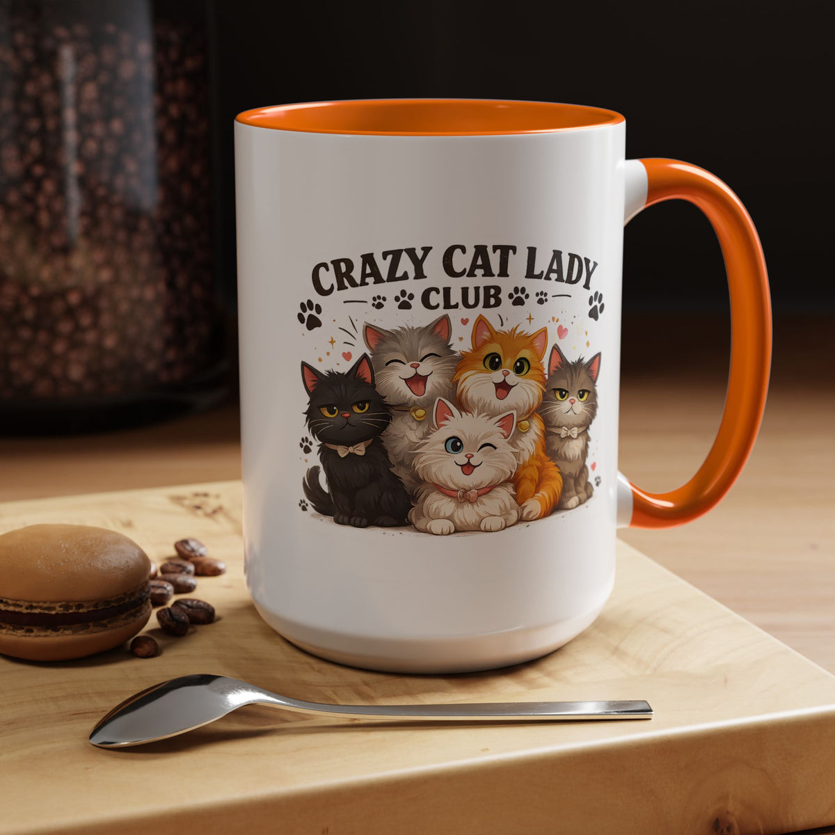 Crazy Cat Lady Social Club Mug, Funny Cat Mom Coffee Mug, Cat Lover Gift for Women, Cute Kitten Coffee Cup, Pet Parent Present