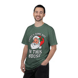 There's Some Ho's in This House Shirt, Funny Santa Christmas T-Shirt, Adult Holiday Party Tee, Naughty Xmas Gift for Friends or Family