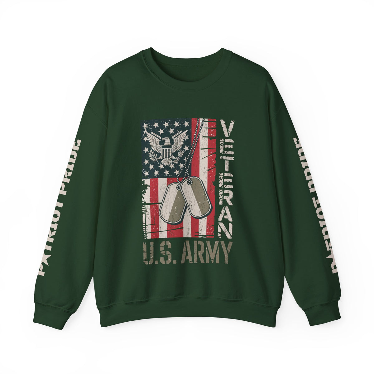 US Army Sweatshirt, Vintage Military Pullover, American Flag Army Top, Veteran Gift, Patriotic Military Clothing, Army Family Gift