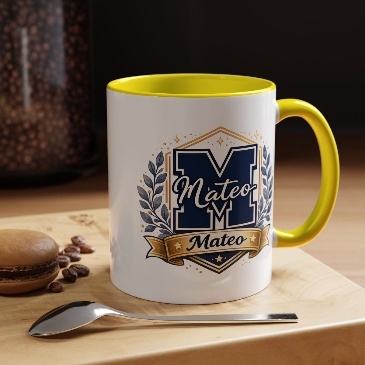 Personalized Initial Name Mug, Custom Monogram Coffee Mug for Men and Boys, Letter Mug with Name, Birthday Gift for Son, Unique Custom Cup
