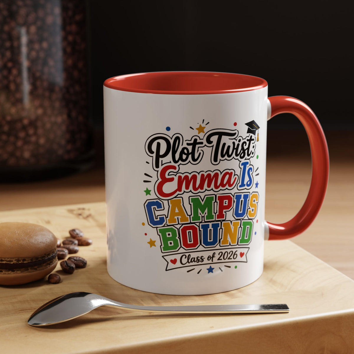 Personalized College Bound Mug, Plot Twist Campus Bound Graduation Cup, Custom Class of 2026 Gift for Her, High School Senior Present