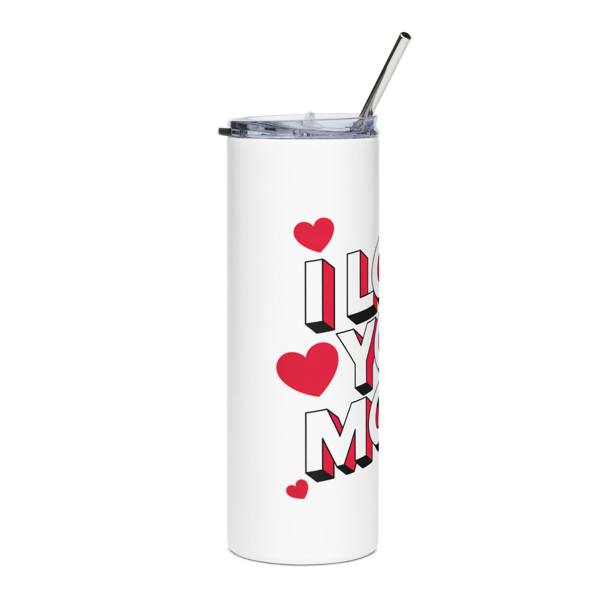I Love You More Skinny Tumbler, Romantic Drink Cup, Valentine's Day Gift for Her, Anniversary Gift for Girlfriend or Wife