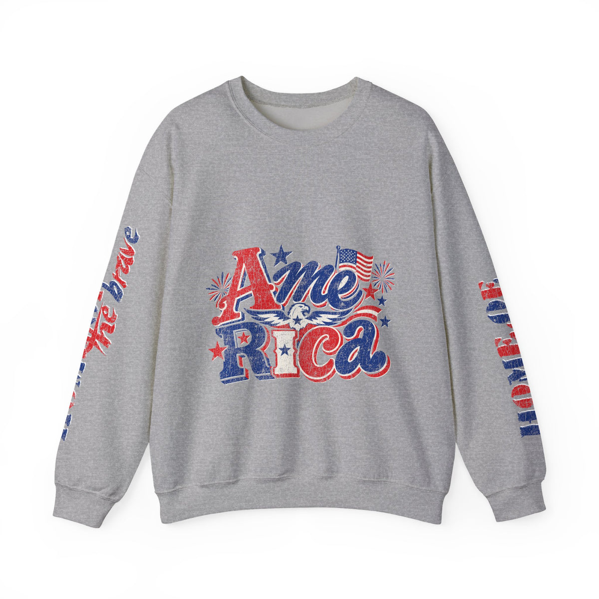 America Graphic Sweatshirt, Vintage USA Pullover, Patriotic American Flag Top, Fourth of July Outfit, Americana Gift for Women
