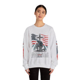 Stand for the Flag Kneel for the Cross Sweatshirt, Patriotic Christian Crewneck, American Flag Pullover, Faith Gift, Fourth of July Top