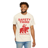 Comfort Colors Safety Third Shirt, Funny Blue Collar Worker Tee, Construction Humor Shirt, Tradesman Gift, Professional Amateur Graphic Tee