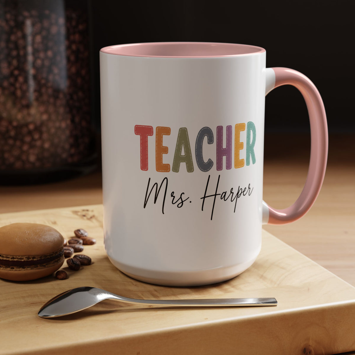 Personalized Teacher Name Mug, Custom Teacher Coffee Mug, Teacher Appreciation Gift, Back to School Gift, End of Year Teacher Cup