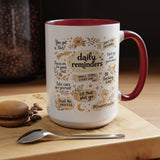 Daily Reminder Motivational Mug, Positive Affirmation Coffee Mug, Self Care Gift for Women, Inspirational Mental Health Mug