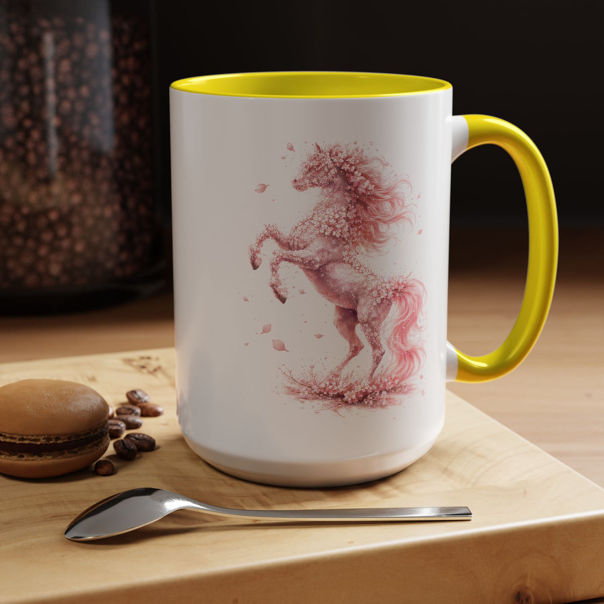 Floral Horse Mug, Horse Lover Gift, Equestrian Coffee Mug, Horse Mom Cup, Horse Art Mug, Ranch Life Gift, Horse Owner Present