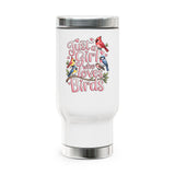 Bird Lover Travel Mug with Handle, Just a Girl Who Loves Birds, Cute Birdwatching Coffee Cup, Nature Gift for Her, Bird Lover Drinkware