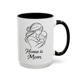 Home Is Mom Coffee Mug, Mother Daughter Gift Mug, Meaningful Mom Mug, Mother's Day Gift, Sentimental Gift for Mom, Mom Keepsake Cup