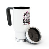 Funny Coffee Travel Mug, Good Morning Sarcastic Cup, Floral Stainless Steel Mug, Funny Gift for Her, Coworker Gift