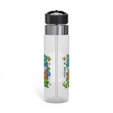 Personalized Dinosaur Kids Water Bottle | Custom Name 20oz School Bottle for Boys