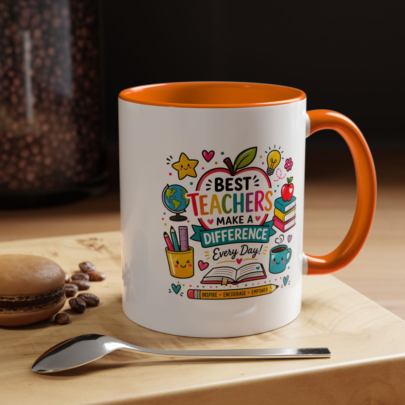 Best Teacher Appreciation Mug, Teachers Make a Difference Coffee Cup, Thank You Gift for Educator, End of Year or Christmas Keepsake