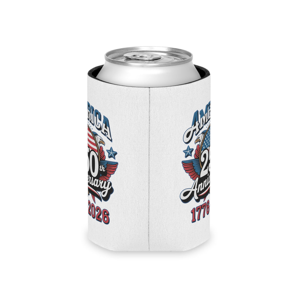 America 250th Anniversary Can Cooler, Patriotic Beer Can Holder, USA 1776 to 2026 Drink Cozy, 4th of July Gift, American Pride Party Favor