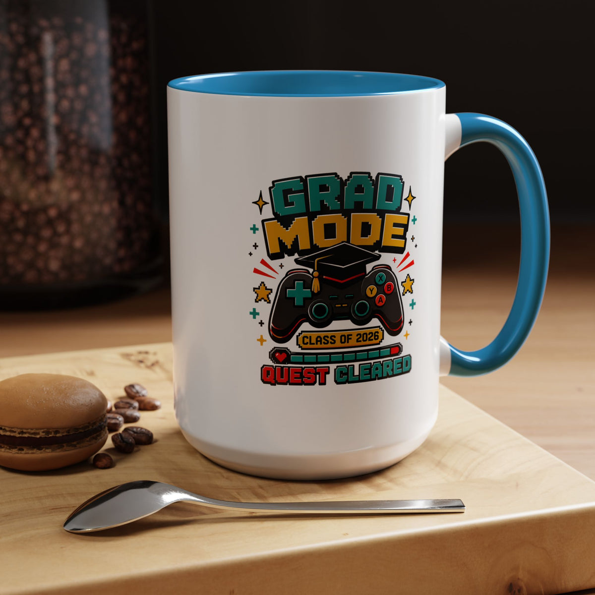 Class of 2026 Gamer Mug, Graduation Coffee Cup, Video Game Gift for Graduate, High School Senior Graduation Present, Grad Mode Quest Cleared