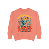 Teacher Comfort Colors Sweatshirt, Learning Is My Superpower Shirt, Elementary Teacher Gift, Classroom Sweatshirt for Educators