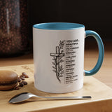 Christian Inspirational Mug, You Are Beautiful Victorious Enough Bible Verse Coffee Mug, Faith Encouragement Gift for Women