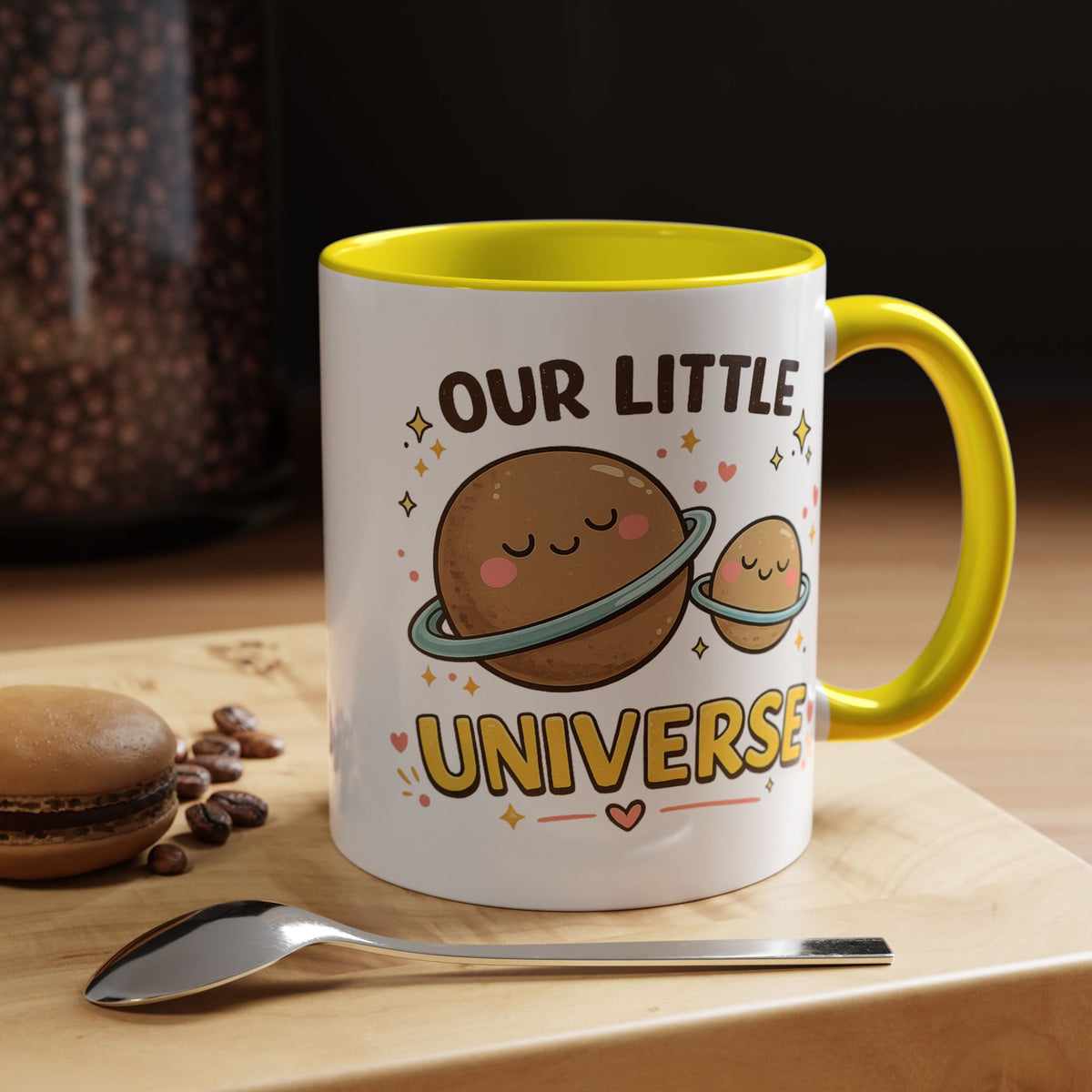 Cute Planet Family Mug, Our Little Universe Coffee Mug, Parent Child Gift, New Mom Mug, Space Lover Family Cup, Baby Shower Gift