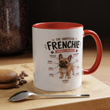 Anatomy of a Frenchie Coffee Mug, Funny French Bulldog Lover Gift, Cute Dog Mom Dad Anatomy Ceramic Tea Cup with Black Handle