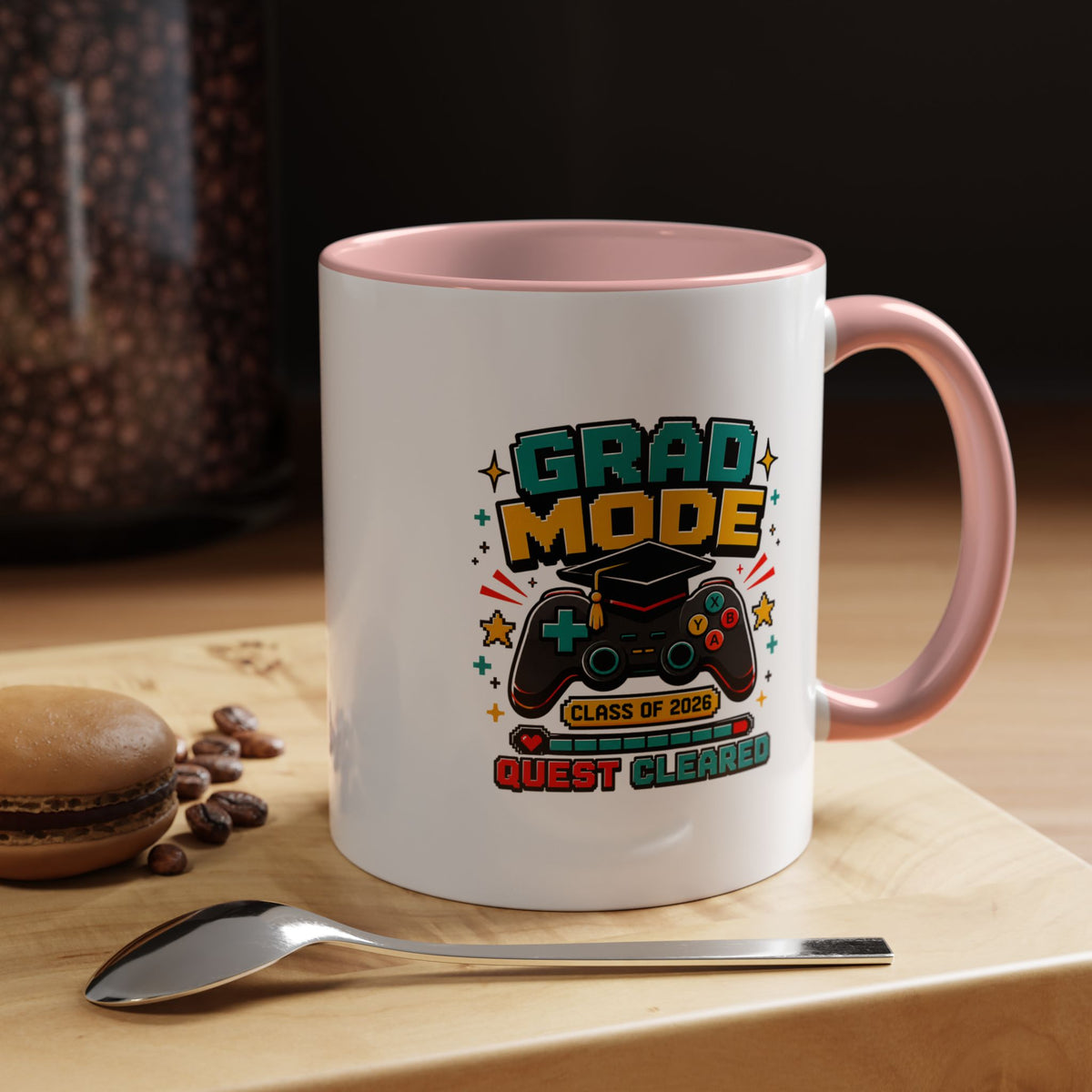 Class of 2026 Gamer Mug, Graduation Coffee Cup, Video Game Gift for Graduate, High School Senior Graduation Present, Grad Mode Quest Cleared