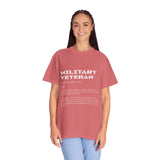 Military Veteran Definition Shirt, Funny Veteran T-Shirt, Sarcastic Armed Forces Gift, Retirement Tee for Soldier, Proud Service Member Top