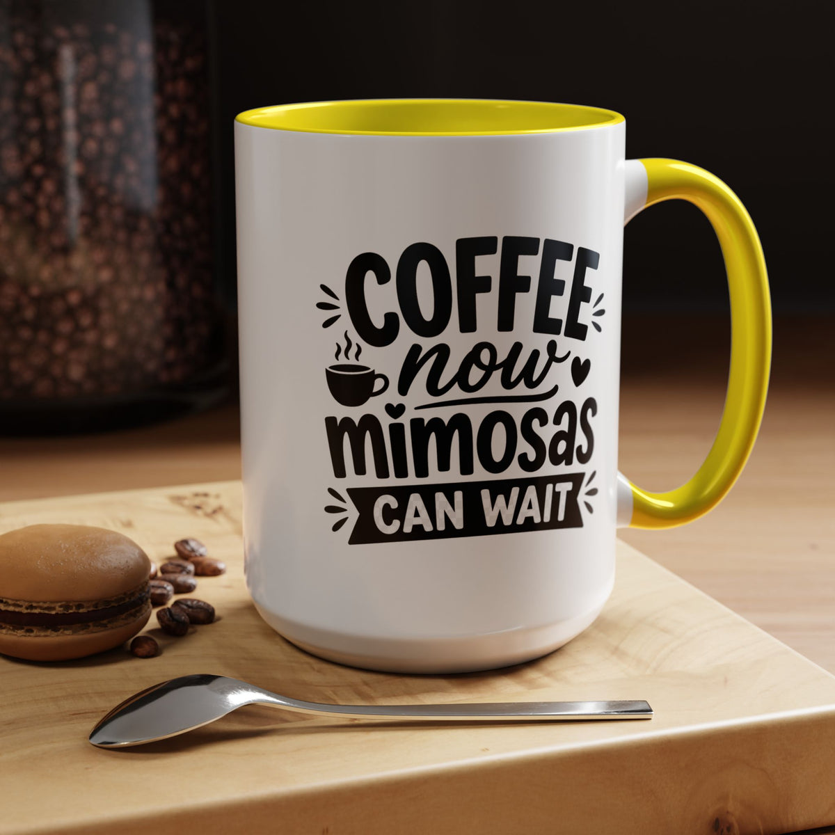 Funny Coffee Lover Mug, Coffee Now Mimosas Can Wait Mug, Brunch Coffee Cup, Caffeine Lover Gift, Morning Coffee Mug for Friends
