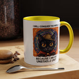Funny Black Cat Coffee Mug, Unstable Unit Cat Mug, Sarcastic Cat Lover Gift, Introvert Humor Mug, Quirky Cat Mom Coffee Cup