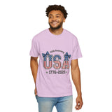 USA 250th Anniversary Comfort Colors Shirt, Patriotic Coquette Bow Tee, America 1776 2026 Graphic Shirt, Fourth of July Gift