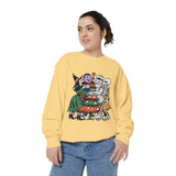 Spooky Christmas Sweatshirt, Halloween Holiday Mashup Crewneck, Witch Vampire Mummy Skeleton Pullover, Gothic Xmas Gift for Horror Fan