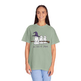 We Boo at Dawn Ghost Shirt, Funny Halloween Witch Broom Graphic Tee, Cute Spooky Season Gift for Friends and Ghost Lovers, October Outfit
