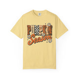 Pumpkin Season Shirt, Retro Leopard Checker Fall Graphic Tee, Cute Autumn Gift for Women, Cozy Thanksgiving October Outfit for Her