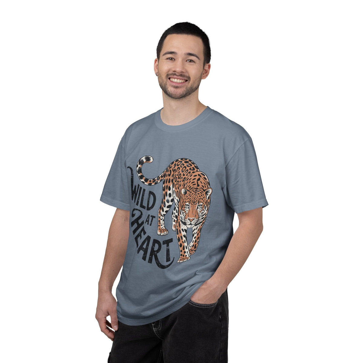 Leopard Graphic Comfort Colors Shirt, Wild At Heart Leopard Tee, Boho Animal Print Shirt, Safari Lover Gift for Women