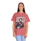 Abraham Lincoln Guitar Shirt, Funny This Is America Graphic, Gift for History Teachers and Music Lovers, Fourth of July Party Outfit