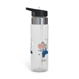 Personalized Elephant Kids Water Bottle, Cute Animal Bottle for Boys, Safari Birthday Gift, Toddler School Bottle, Baby Gift Idea