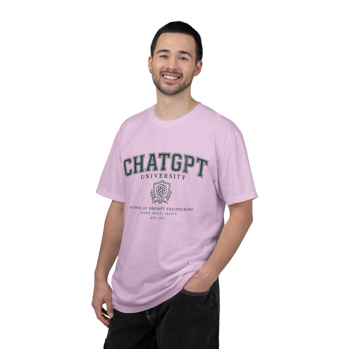 ChatGPT University T-Shirt, Prompt Engineering Graphic Tee, AI Student Gift, Funny Tech Shirt, Coder Graduation Campus Outfit 2026