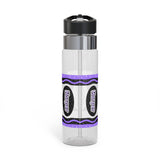 Personalized Transparent Water Bottle, Purple Star Drink Bottle for Girls, Cute School Water Bottle, Back to School Gift